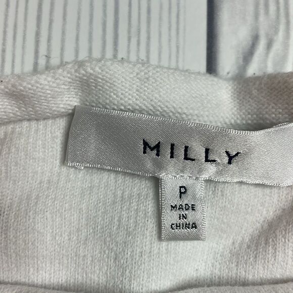 Milly white Circle Fringe bell sleeve cropped sweater Small - Picture 4 of 9